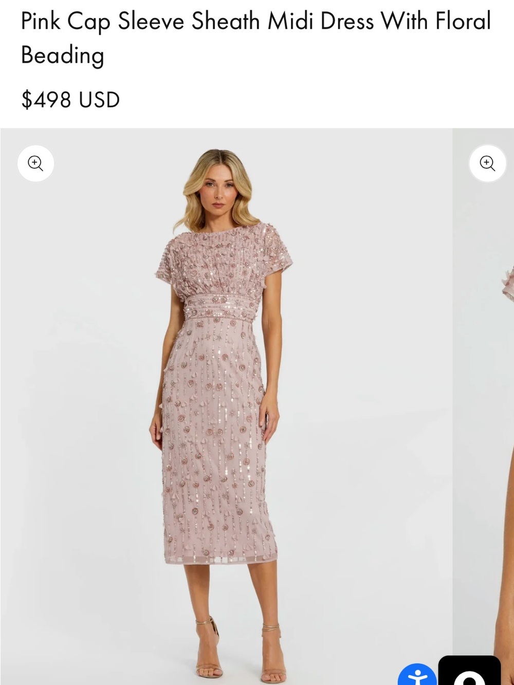 Mac Duggal Blush Pink Embellished Maxi Dress - Picture 5 of 5